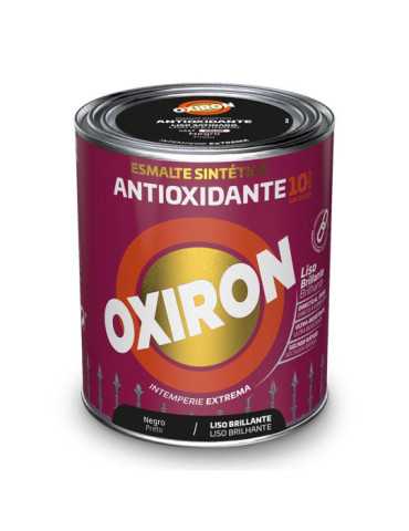 Esmalte Sintético Metálico Antioxidante Negro Liso Brillante 750 ml OXIRON