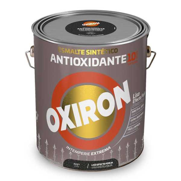 Esmalte Sintético Metálico Antioxidante Negro Liso Efecto Forja 4 L OXIRON