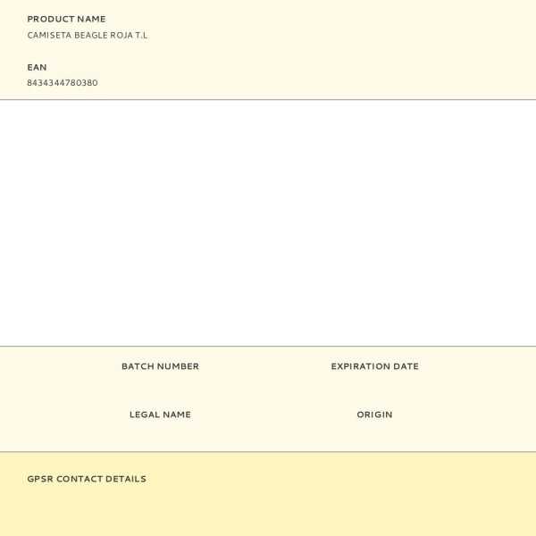Lote de 5 Unidades Camiseta Beagle Roja T.l ROLY
