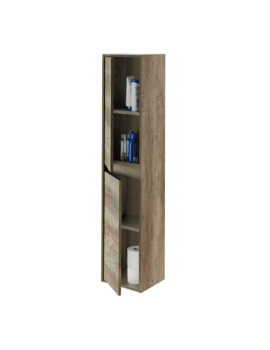Columna Baño Suspendida, 2 Puertas, Marrón Nordik FORÉS/ARKIT