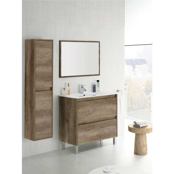 Columna Baño Suspendida, 2 Puertas, Marrón Nordik FORÉS/ARKIT