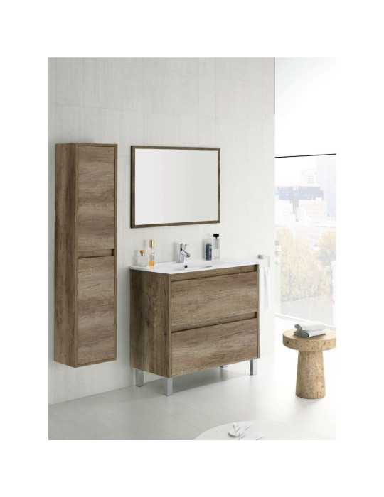 Columna Baño Suspendida, 2 Puertas, Marrón Nordik FORÉS/ARKIT