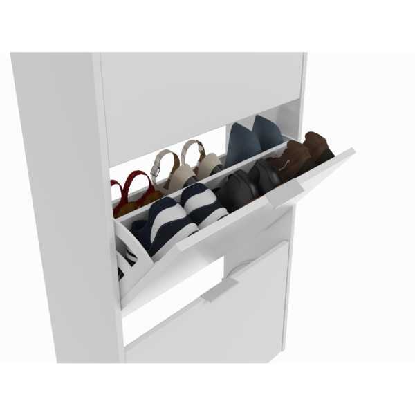 Zapatero 3 Puertas Abatibles Blanco Brillo FORÉS/ARKIT