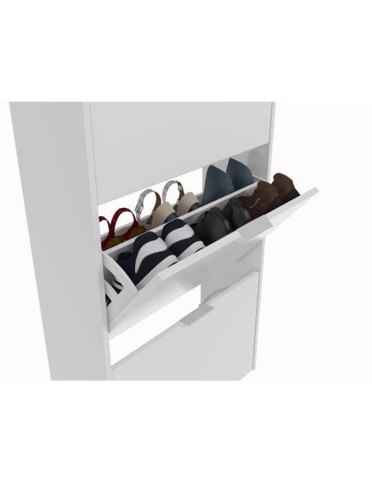 Zapatero 3 Puertas Abatibles Blanco Brillo FORÉS/ARKIT