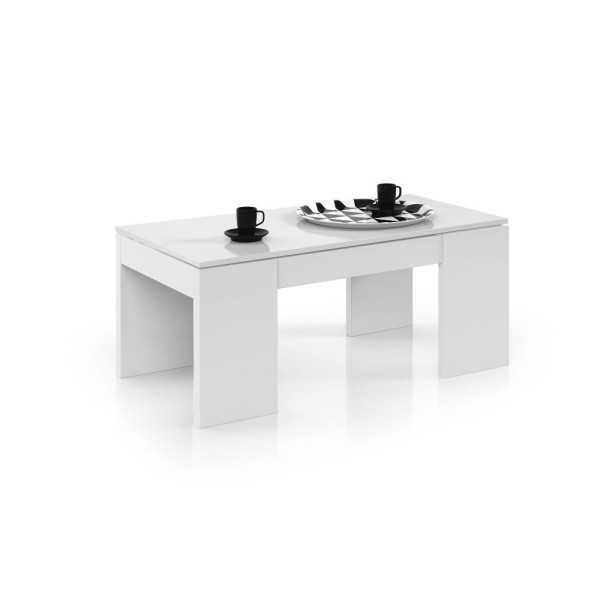 Mesa Centro Elevable, Blanco Brillo FORÉS/ARKIT