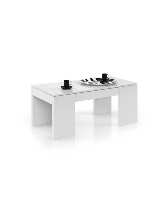 Mesa Centro Elevable, Blanco Brillo FORÉS/ARKIT