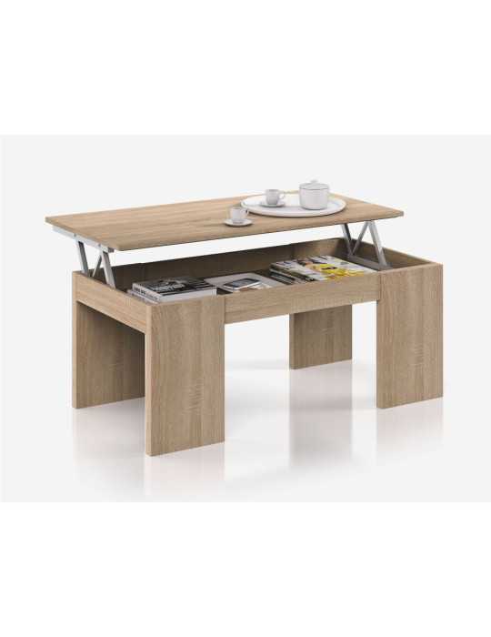 Mesa Centro Elevable, Roble FORÉS/ARKIT