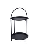 Mesa Auxiliar de Metal Negro Ø40 x 66 cm BASICS