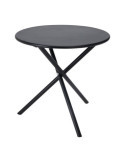 Mesa de Acero Plegable, Negra, Ø48 x 48 cm AMBIANCE