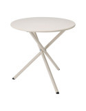 Mesa de Acero Plegable, Beige, Ø48 x 48 cm AMBIANCE