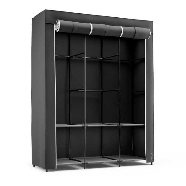 Armario de Tela Canvas V130 Negro 130 x 45 x 167 cm NEWLUX