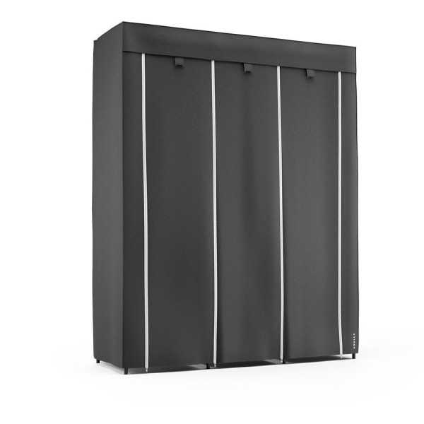 Armario de Tela Canvas V130 Negro 130 x 45 x 167 cm NEWLUX