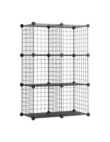 Estantería Modular Metálica Titan C6 Negro NEWLUX
