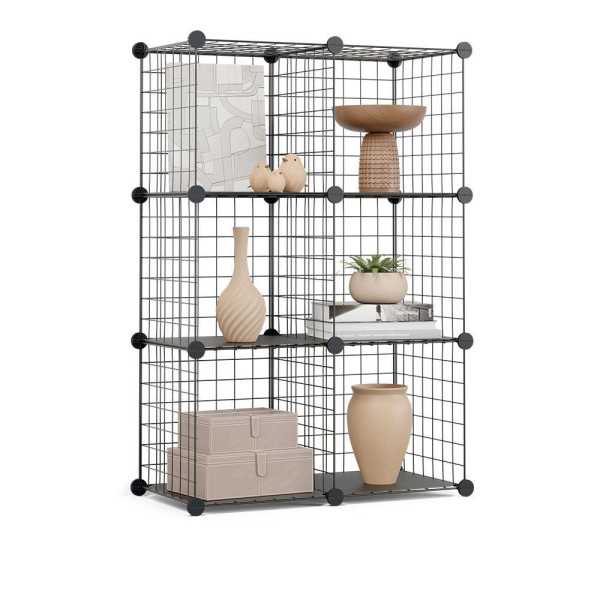 Estantería Modular Metálica Titan C6 Negro NEWLUX