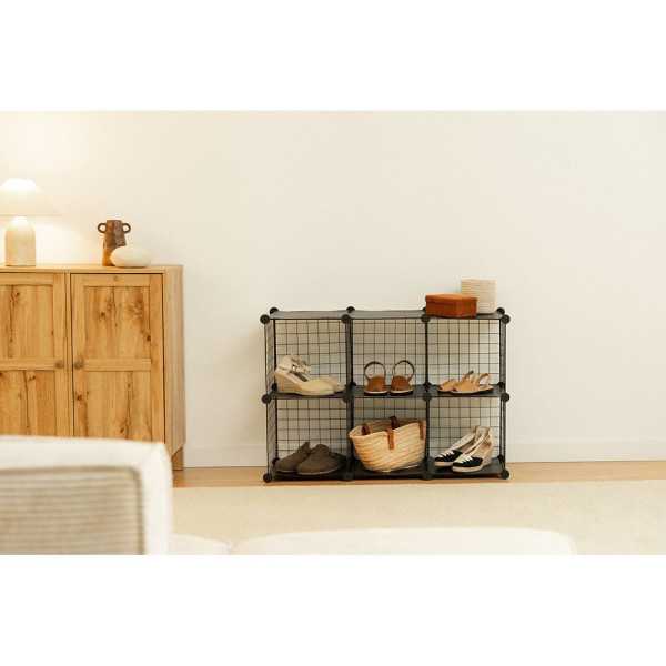 Estantería Modular Metálica Titan C6 Negro NEWLUX