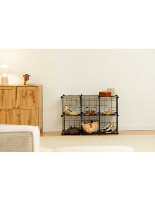 Estantería Modular Metálica Titan C6 Negro NEWLUX