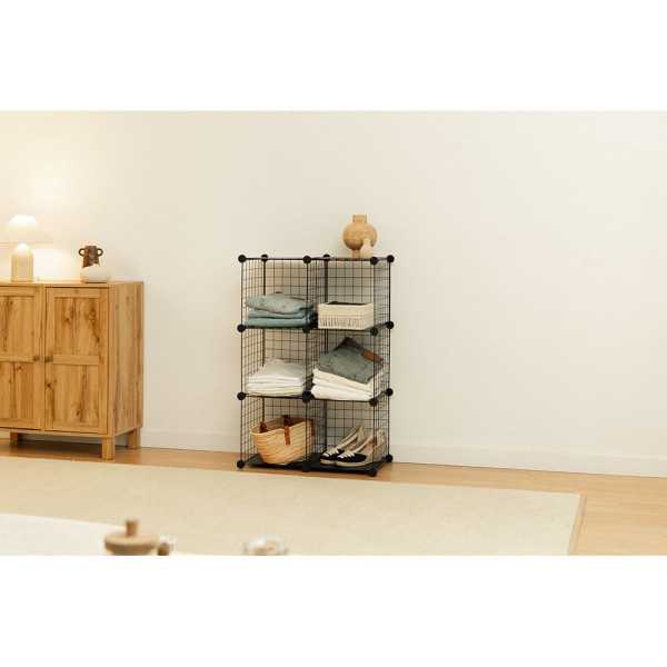 Estantería Modular Metálica Titan C6 Negro NEWLUX
