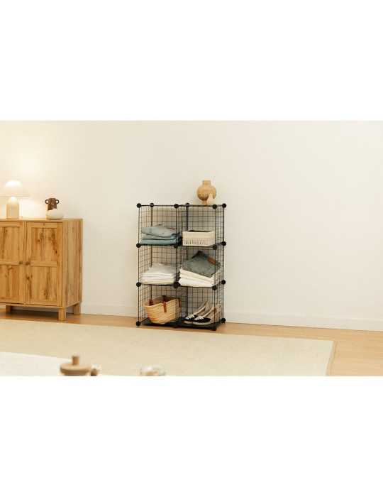 Estantería Modular Metálica Titan C6 Negro NEWLUX