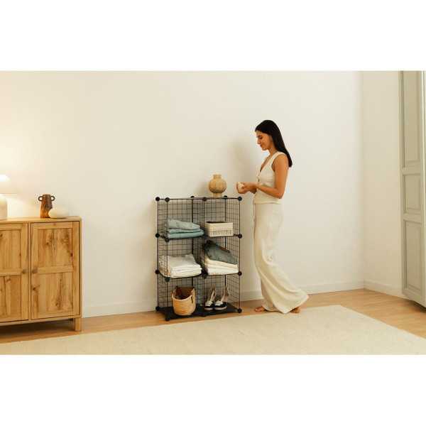 Estantería Modular Metálica Titan C6 Negro NEWLUX