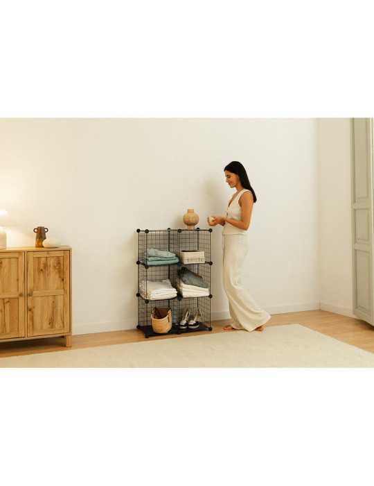 Estantería Modular Metálica Titan C6 Negro NEWLUX