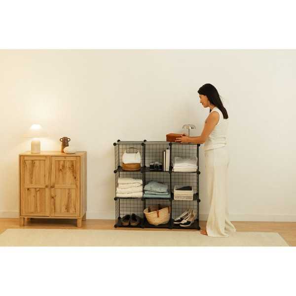 Estantería Modular Metálica Titan C9 Negro NEWLUX