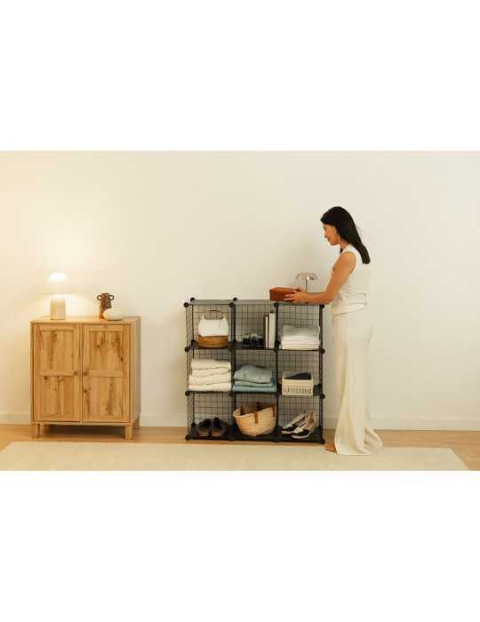 Estantería Modular Metálica Titan C9 Negro NEWLUX