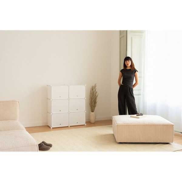 Zapatero Modular Cube C6 Blanco NEWLUX