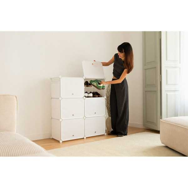 Zapatero Modular Cube C6 Blanco NEWLUX