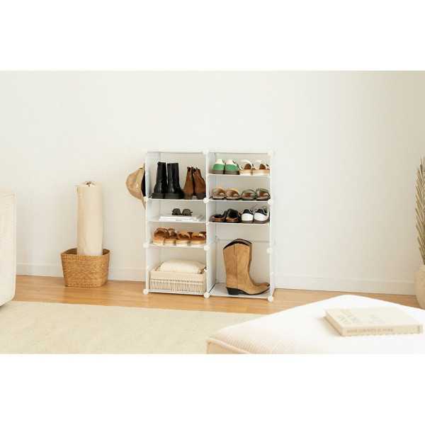 Zapatero Modular Cube C6 Blanco NEWLUX