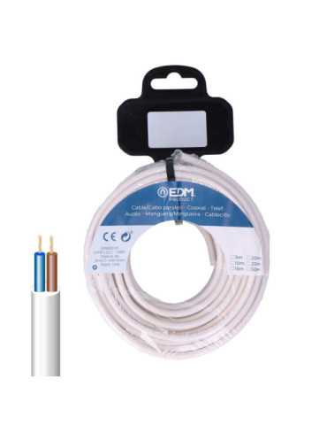 Carrete Manguera Tubular H05VV-F 2 x 2,50 mm² Blanca, 25 m EDM