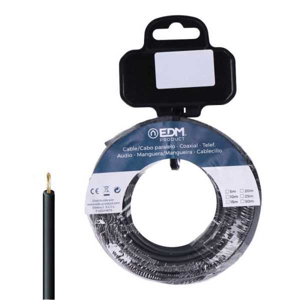 Carrete Cablecillo H07Z1-K 4,00 mm² Negro, 20 m EDM