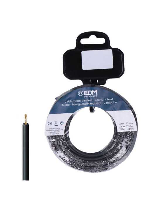 Carrete Cablecillo H07Z1-K 4,00 mm² Negro, 20 m EDM