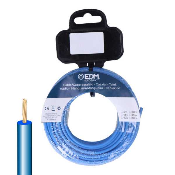 Carrete Cablecillo H07Z1-K 4,00 mm² Azul, 25 m EDM