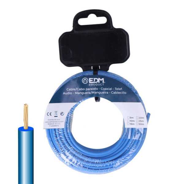 Carrete Cablecillo H07Z1-K 6,00 mm² Azul, 15 m EDM