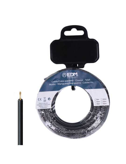 Carrete Cablecillo H07Z1-K 6,00 mm² Negro, 20 m EDM