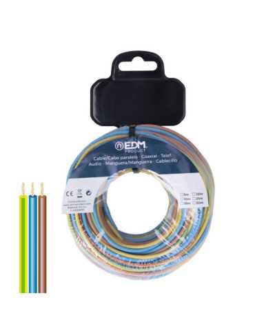 Carrete Cablecillo Trenzado H07Z1-K 3 G 2,50 mm² 3 Colores, 15 m EDM