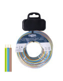 Carrete Cablecillo Trenzado H07Z1-K 3 G 2,50 mm² 3 Colores, 25 m EDM