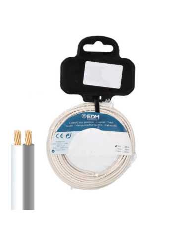 Carrete Cable Paralelo 2x0,75 mm² Blanco/Gris "Audio" 50 m EDM