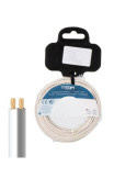 Carrete Cable Paralelo 2x1,50 mm² Blanco/Gris "Audio" 25 m EDM