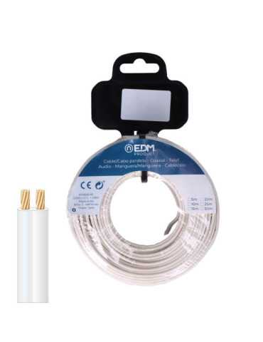 Carrete Cable Paralelo 2x2,50 mm² Blanco "Audio" 20 m EDM