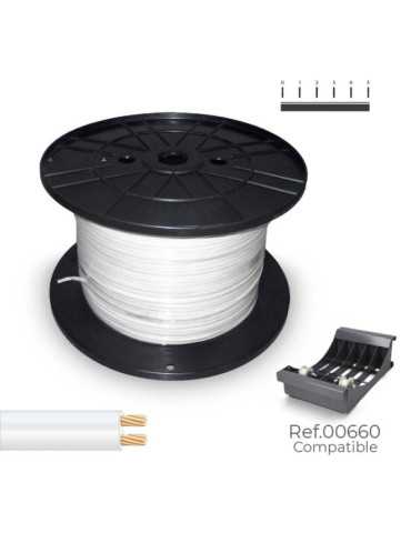 Cable Paralelo 48V 2 x 1,00 mm² Blanco 400 m. (Bobina Mediana) SEDILES
