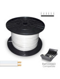 Cable Paralelo 48V 2 x 1,00 mm² Blanco 400 m. (Bobina Mediana) SEDILES