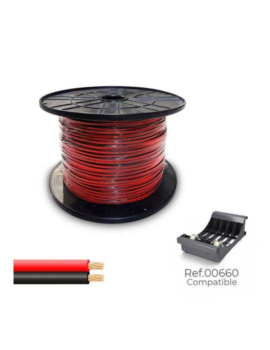Cable Paralelo 48V 2 x 1,00 mm² Rojo/Negro 400 m. ( Bobina Mediana ) SEDILES