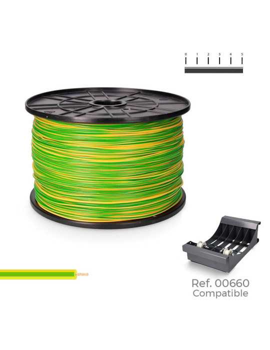 Cablecillo H07Z1-K 1,50 mm² Bicolor, 500 m. ( Bobina Mediana ) SEDILES