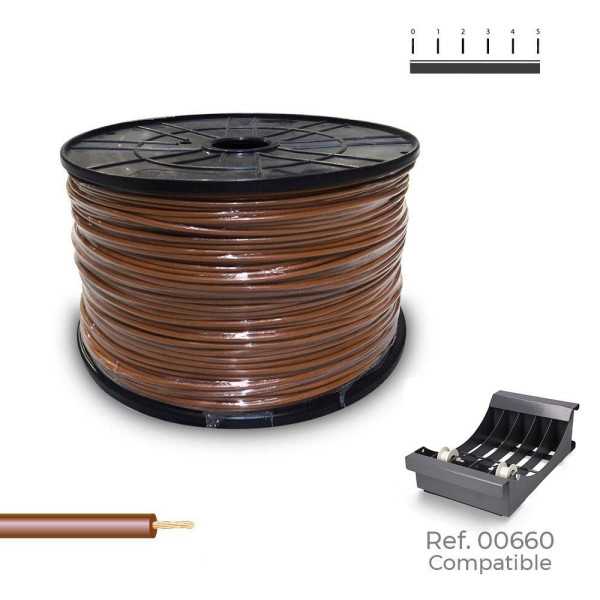 Cablecillo H07Z1-K 1,50 mm² Marrón, 500 m. ( Bobina Mediana ) SEDILES