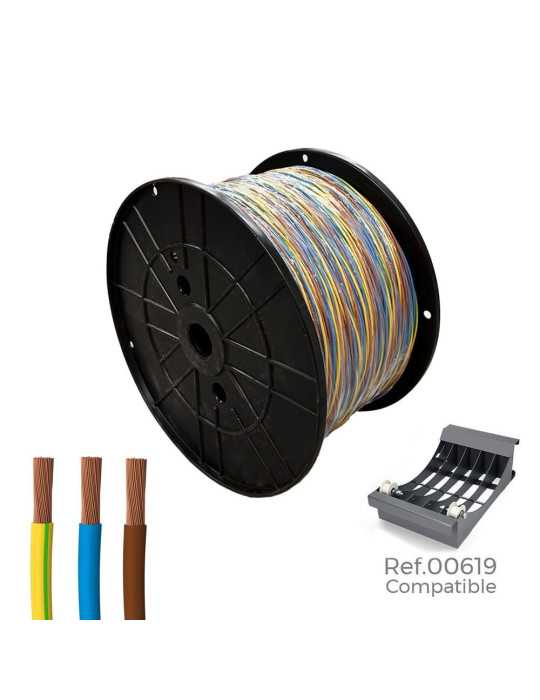Cablecillo Trenzado H07Z1-K 3 G 2,50 mm² 3 Colores, 200 m. (Bobina Grande) SEDILES