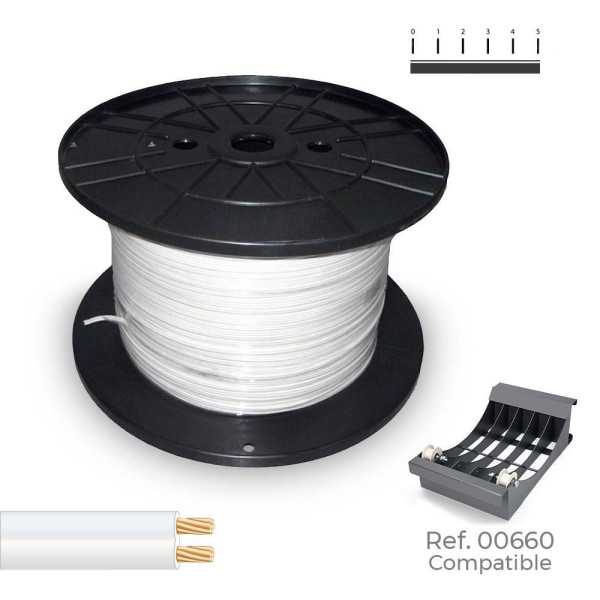 Cable Paralelo 48V 2 x 0,50 mm² Blanco 500 m. (Bobina Mediana) SEDILES