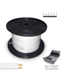 Cable Paralelo 48V 2 x 0,50 mm² Blanco 500 m. (Bobina Mediana) SEDILES