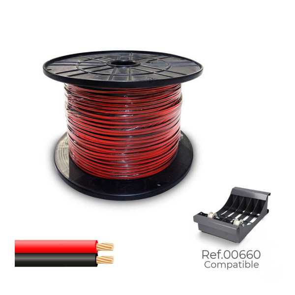 Cable Paralelo 48V 2 x 0,75 mm² Rojo/Negro 500 m. ( Bobina Mediana ) SEDILES