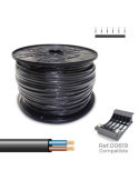 Manguera Plana H05VVH2-F 2 x 1,00 mm² Negra, 500 m. (Bobina Grande) SEDILES